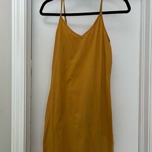 Mustard Yellow Spaghetti Strap Dress